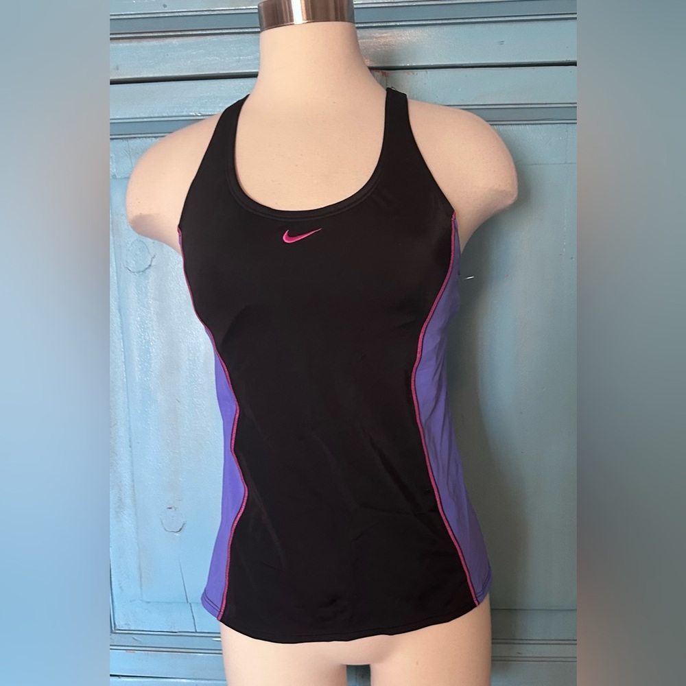 Nike Black and Purple Racerback Tank